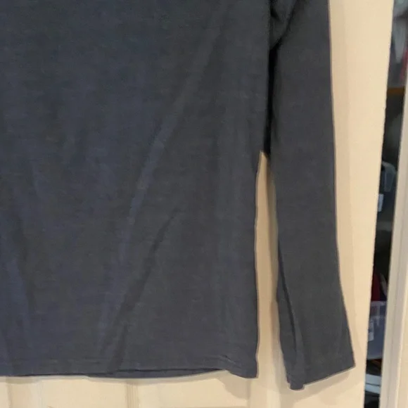 Adidas Blue Long Sleeve Tee with White Logo - Picture 5 of 9